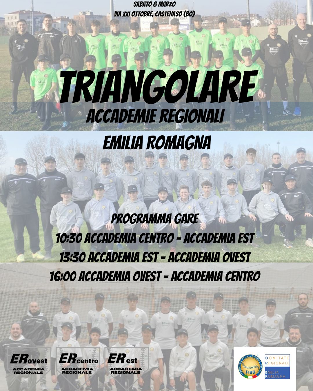 Triangolare Accademie regionali Emilia-Romagna a Castenaso!